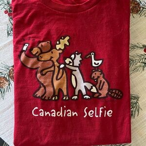 Cute red t-shirt for kids or adults.